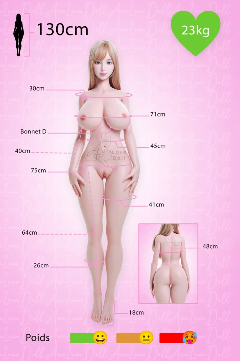 Mensuration Piper Doll TPE 130 Bonnet D Phoebe Elfe