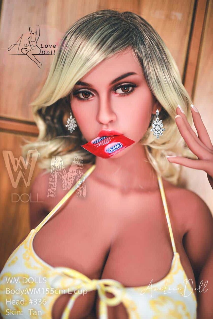 Poupée Sexuelle Blonde WM Doll 155cm Visage 336 Bonnet L