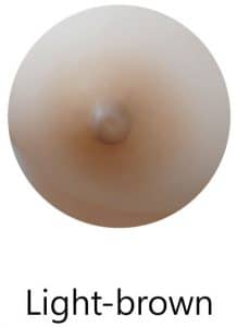 Light brown areolae