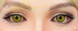 Yeux verts avec veines