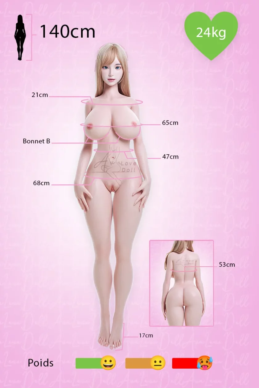 Poupée TPE WM Doll Tête Y011 | 140 cm Bonnet D – Image 2