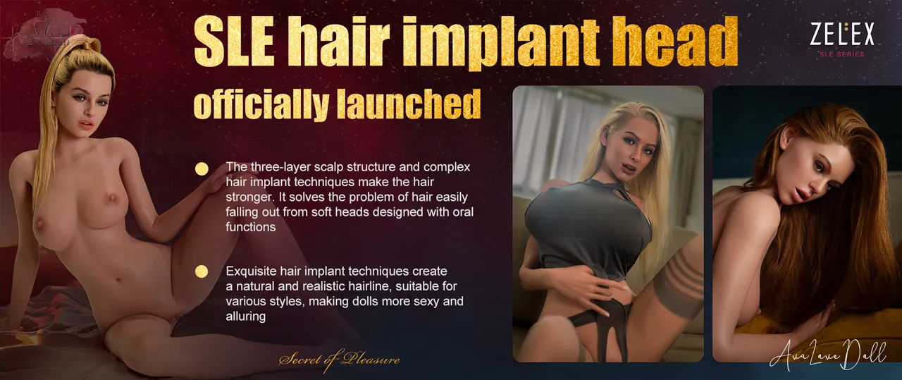 Zelex SLE Implanted Hair Silicone Doll Poupée Silicone