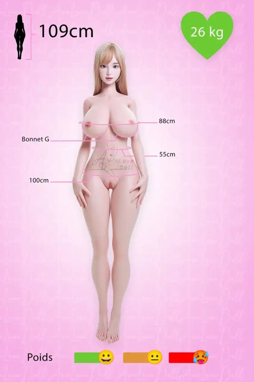 Zelex SLE Torso Sexdoll Silicone Tête ZXE206 | 109 cm Bonnet G – Image 2