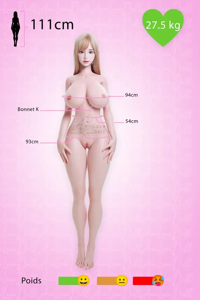 Zelex SLE Torso Sexdoll Silicone Tête ZXE215 | 111 cm Bonnet k – Image 2