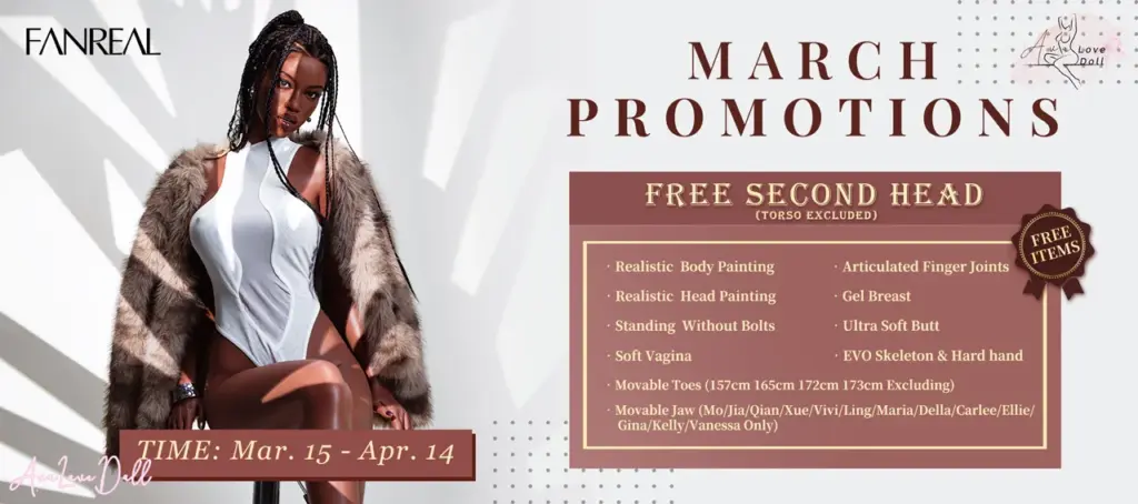 Fanreal Promotion Sales March Mars April Avril 2025 Sexdoll