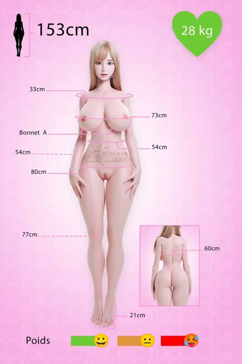 Poupée Silicone HR Doll Sylvia #R28 ROS | 153 cm Bonnet A – Image 2