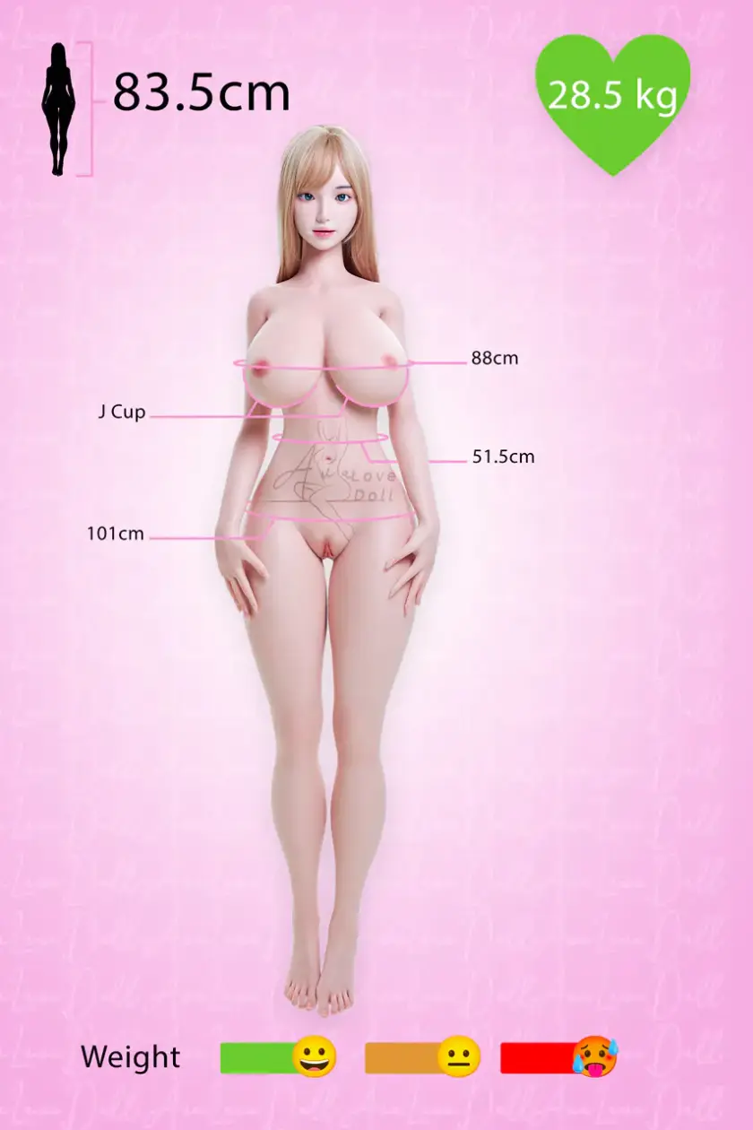 Zelex SLE Torso Sexdoll Silicone Tête ZXE217 | 83.5 cm Bonnet J – Image 2