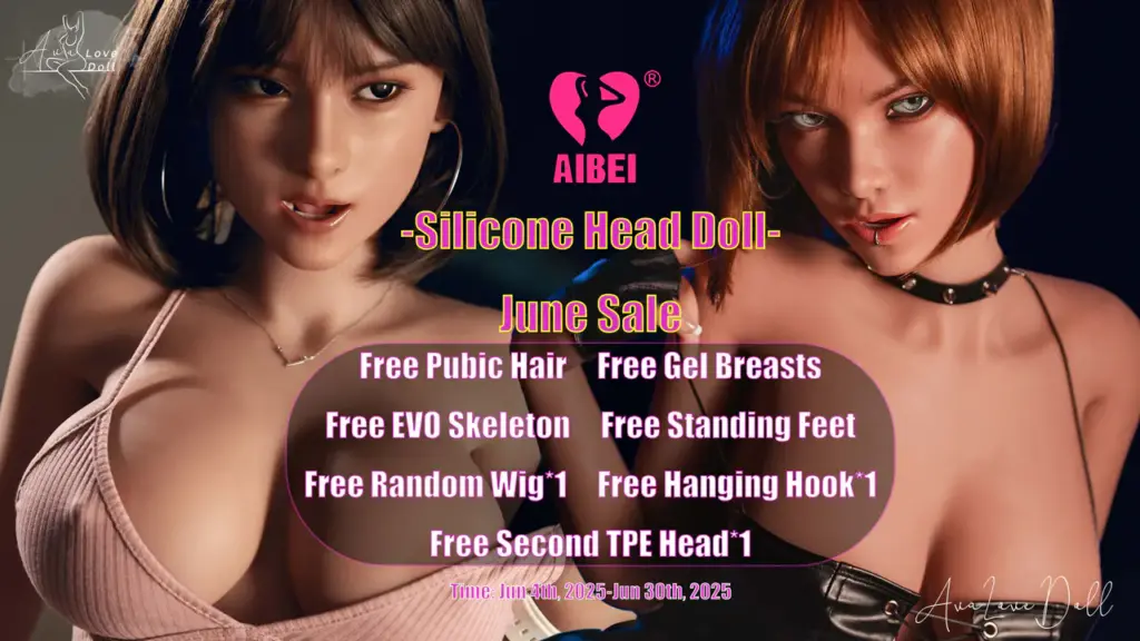 Aibei Girl Hybrides Silicone Head Promotion Sales Summer June Juin Sexdoll Sexshop