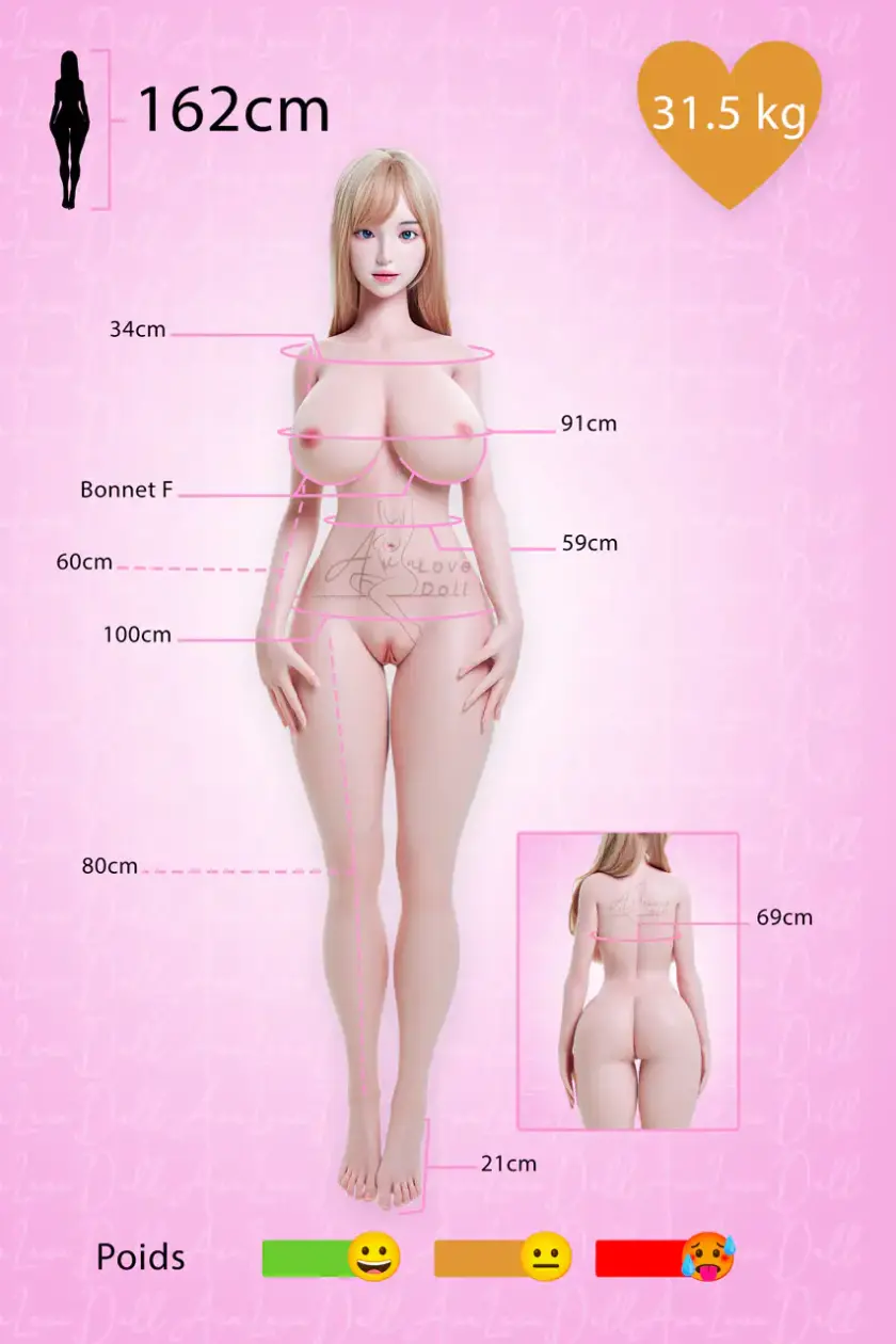 Mensuration FU Doll Silicone 162F