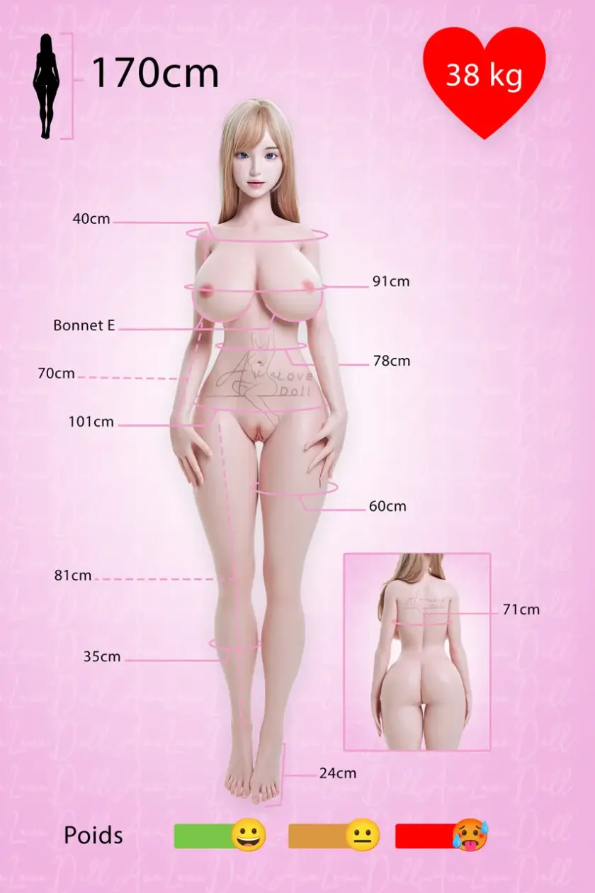 Poupée Silicone Dolls Castle Tête #S10 Carny ROS | 170 cm Bonnet E – Image 2