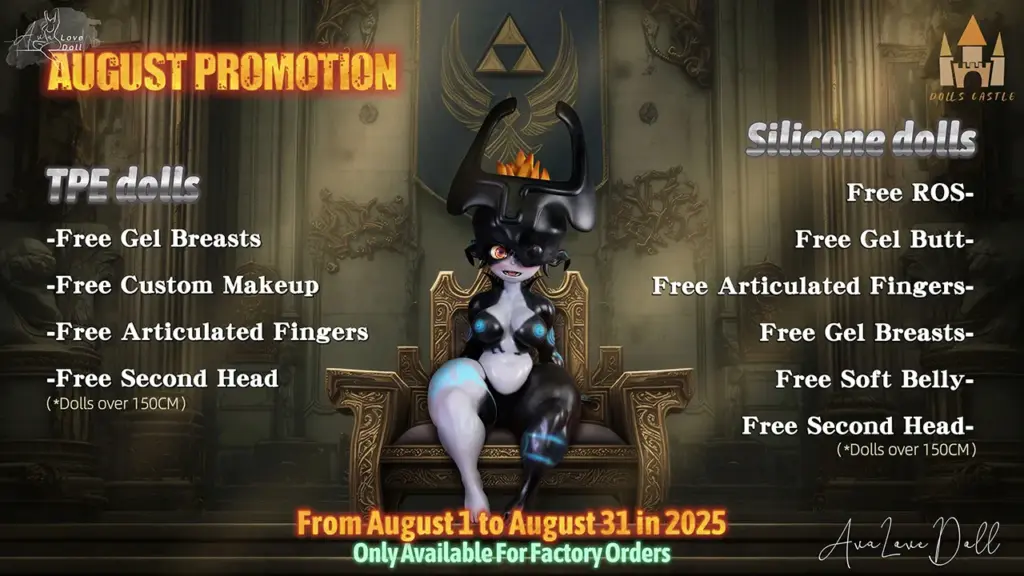 Dolls Castle Silicone TPE Promotion Sales Aout August 2025 Sexshop